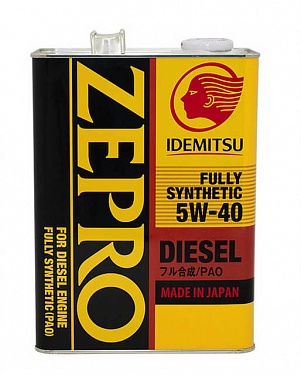Масло моторное Idemitsu ZEPRO Diesel 5W-40 F-S CF синт. (4 л)