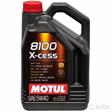 Масло моторное Motul Авто 8100 X-cess 5W-40 (5L)