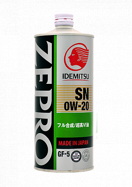 Масло моторное Idemitsu ZEPRO ECO MEDALIST 0W-20 SN/GF-5 синт. (1 л)