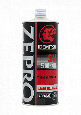 Масло моторное Idemitsu ZEPRO RACING 5W-40 (SN) синт. (1L)